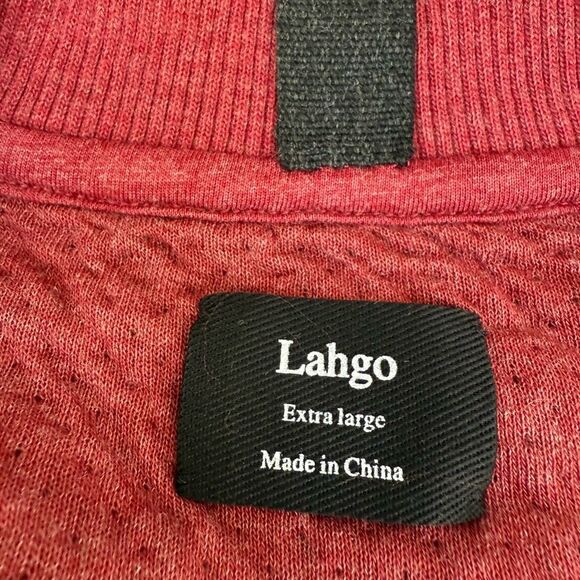 Lunya Lahgo Restore Double Face Crew Neck Sweater Maroon Mens size XL New - Picture 2 of 6